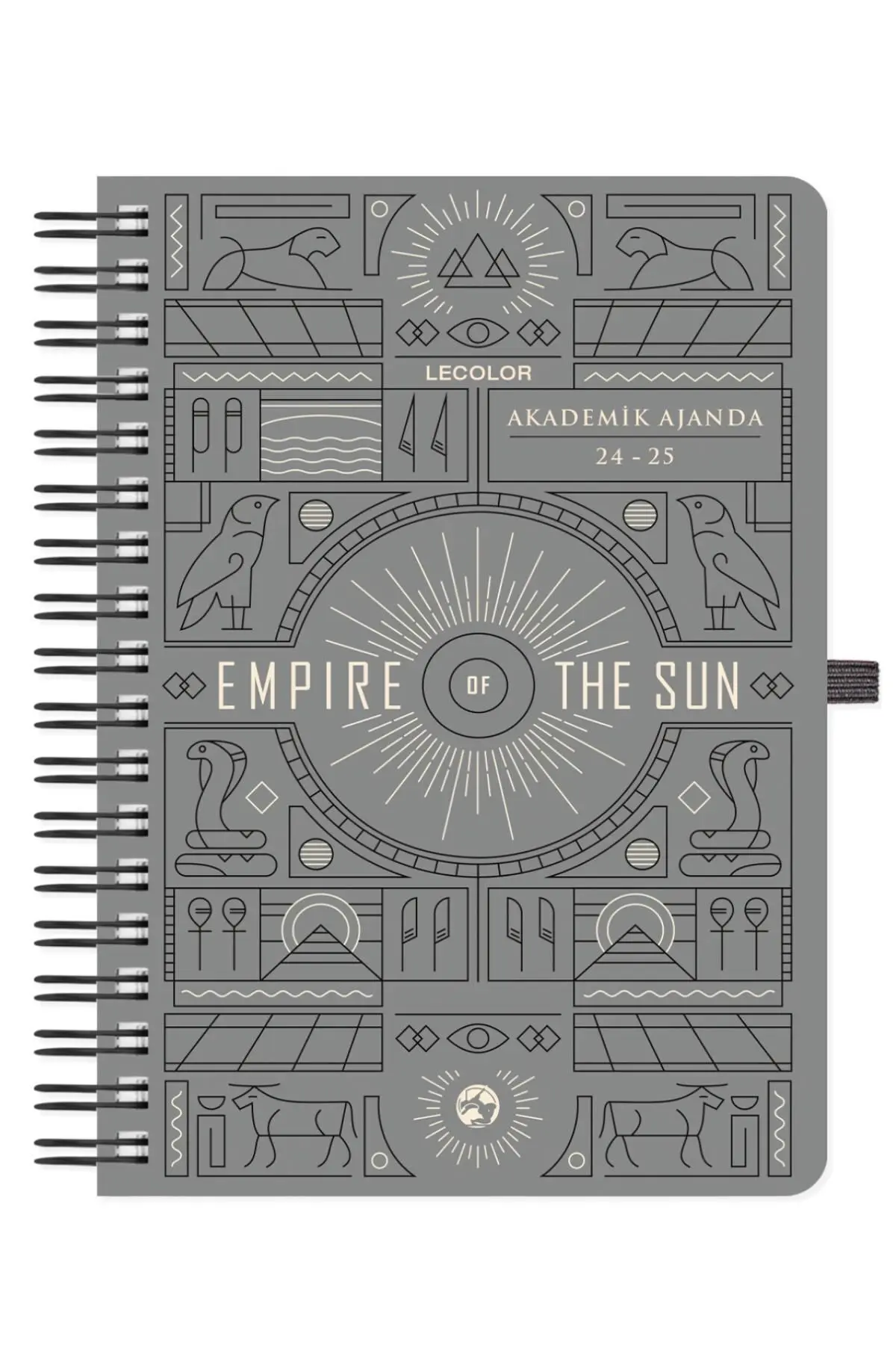 Akademik Ajanda 17x24 cm Spiralli 24/25 Empire Gri