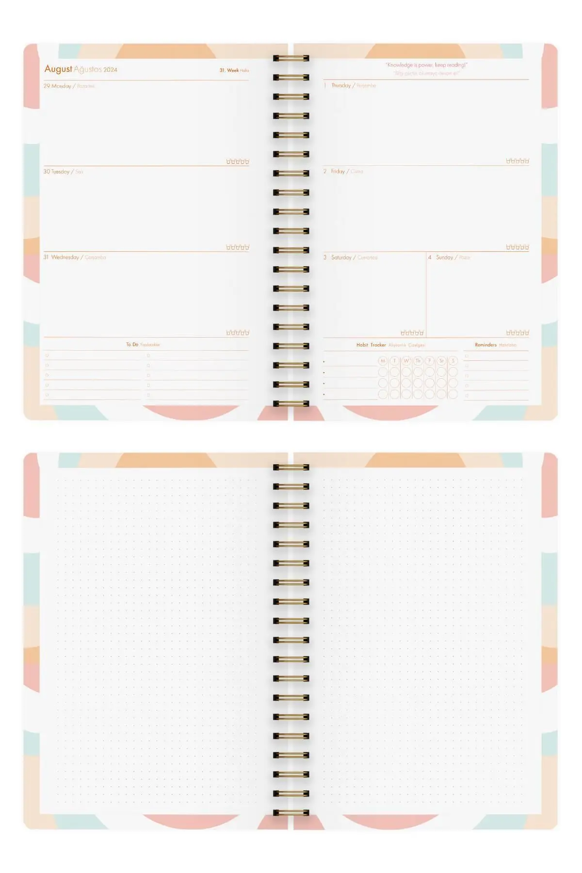 Akademik Ajanda 17x24 cm Spiralli 24/25 Kedi