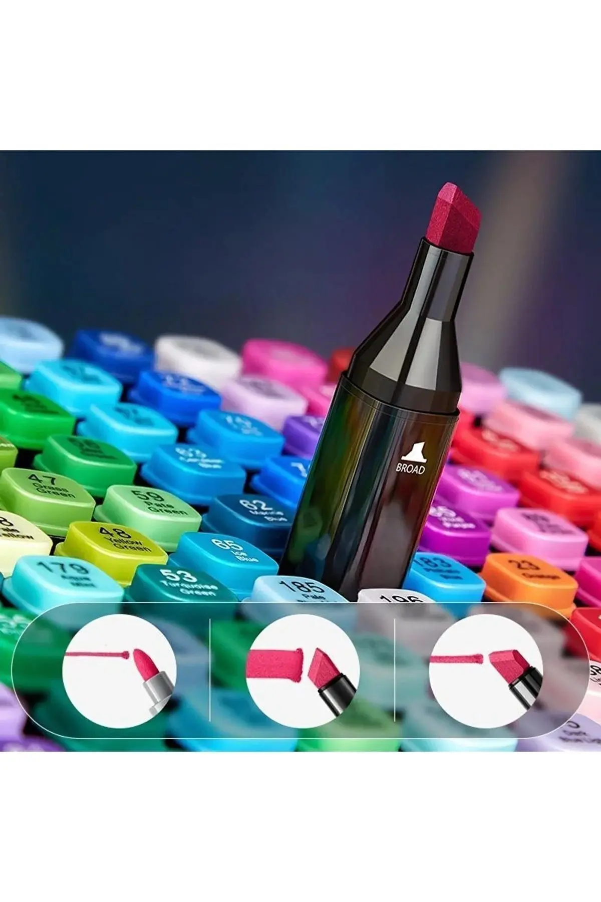 24’lü  Profesyonel Marker Boya Kelem Seti