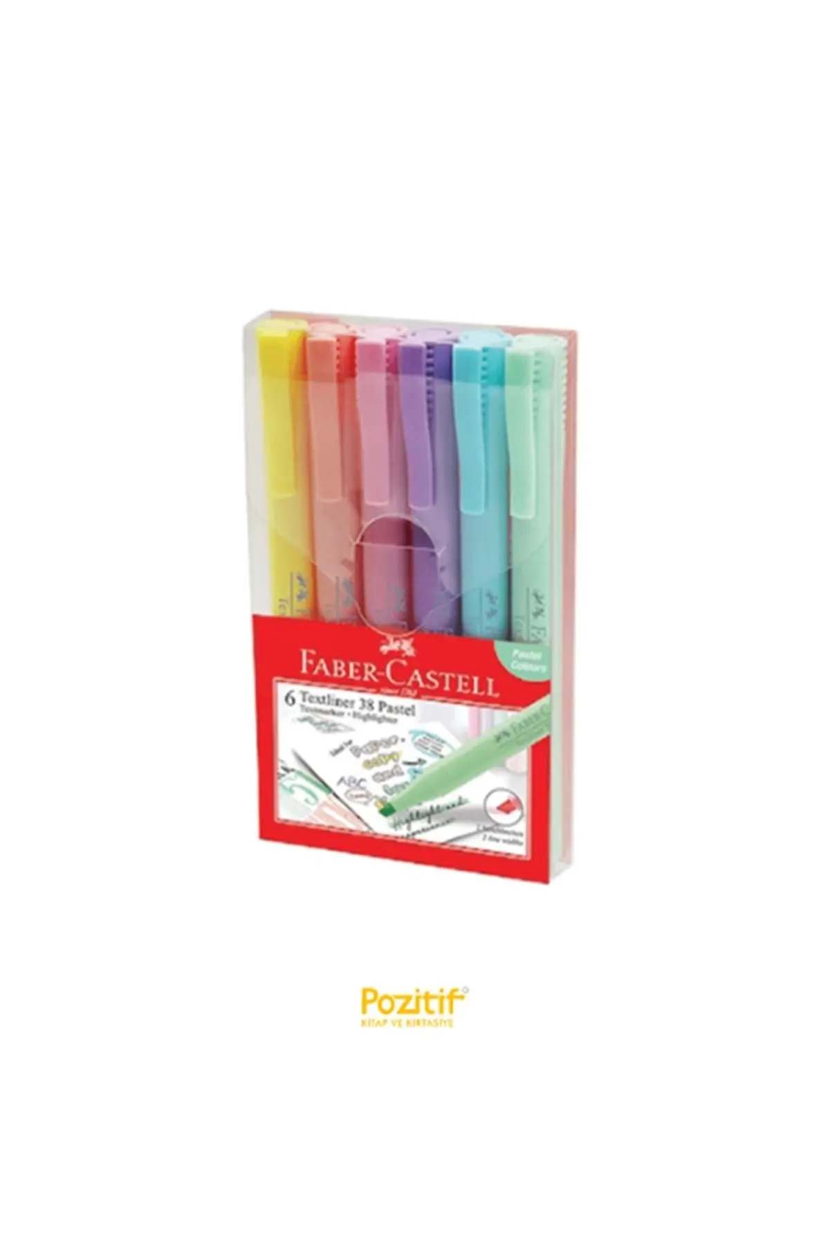 Faber Castell Faber-castell Fosforlu Kalem 38 Pastel 6lı Poşet*2021