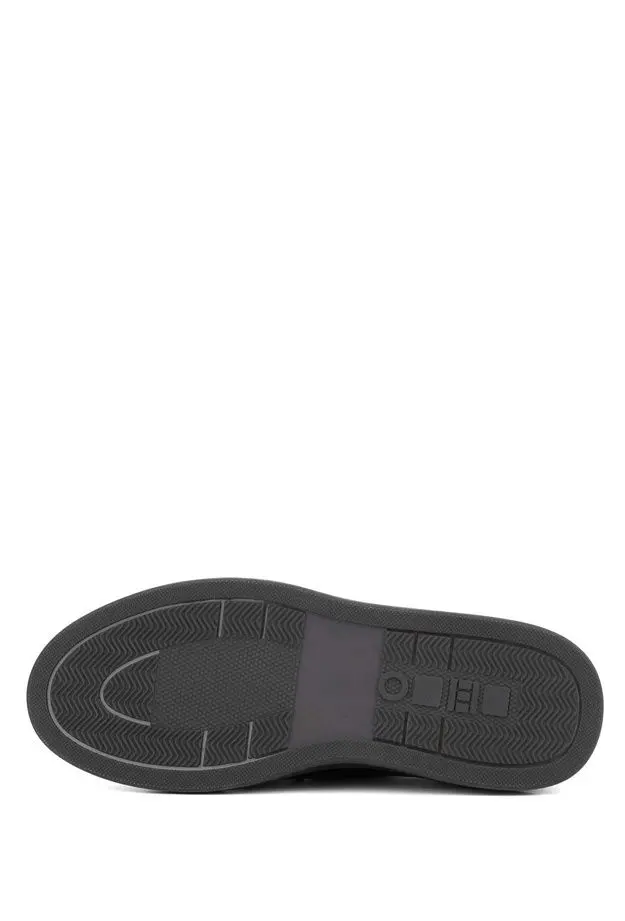 Tamer Tanca Erkek Hakiki Deri Siyah Açma Casual Ayakkabı