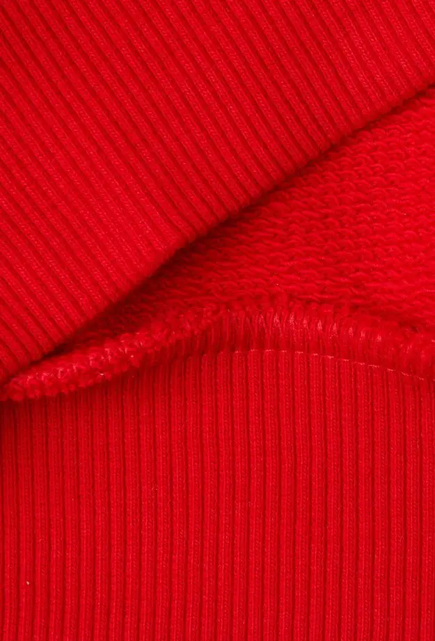 Erkek Çocuk Kırmızı Etek Ucu Logolu Önü ve Arkası Spiderman Baskılı Sweatshirt