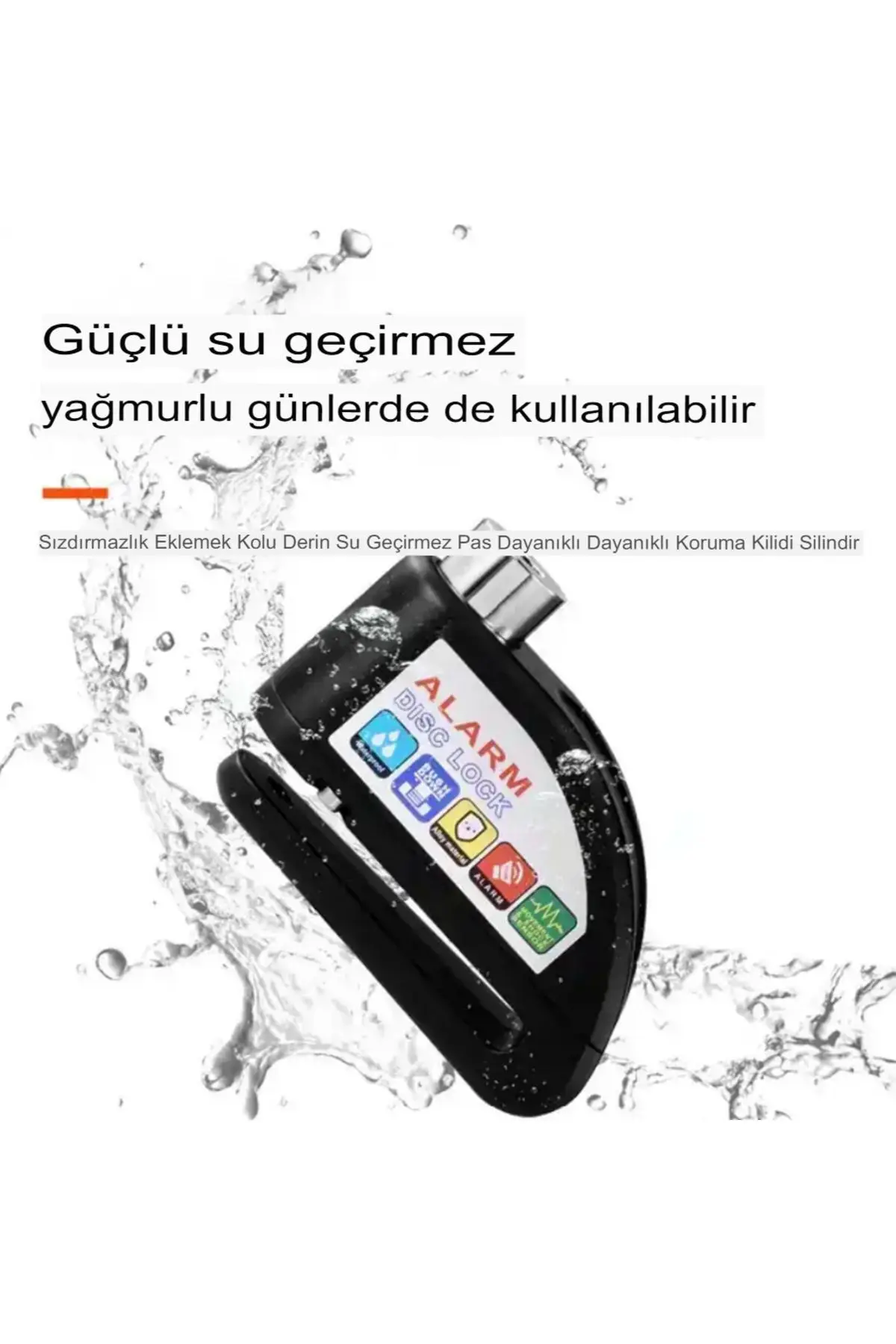 Alarmlı Disk Kilidi Motorsiklet Martı Scooter Bisiklet Sesli Alarm 110 Desibel Yüksek Ses