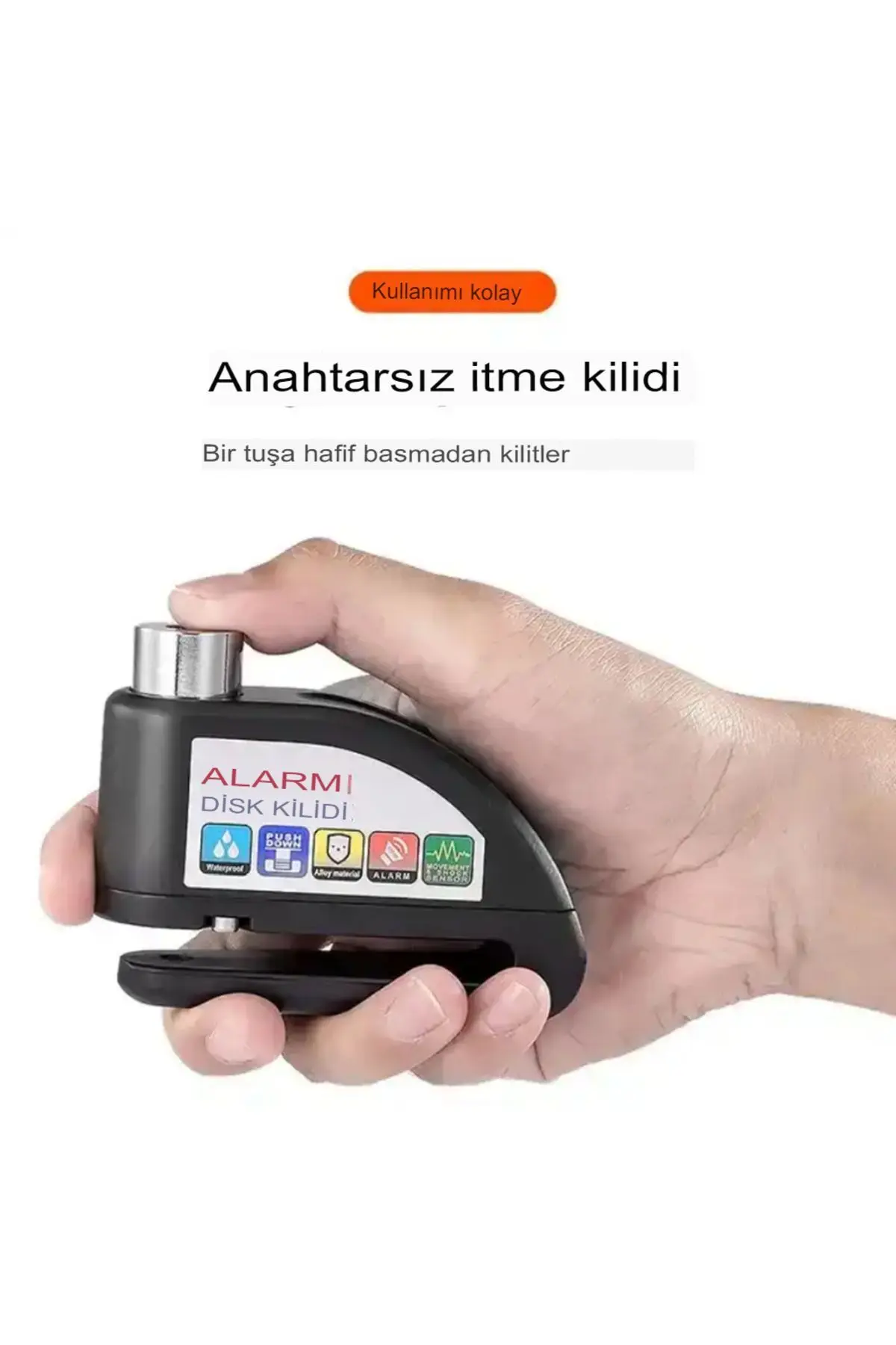 Alarmlı Disk Kilidi Motorsiklet Martı Scooter Bisiklet Sesli Alarm 110 Desibel Yüksek Ses