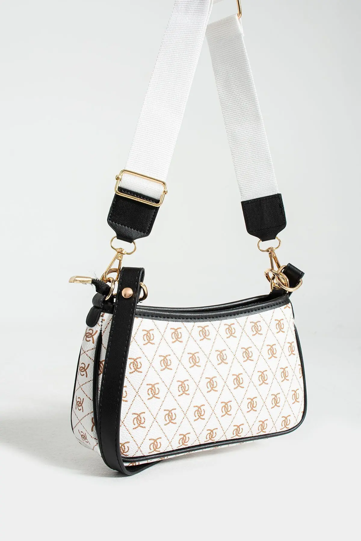 NBİ BAGS Yeni Sezon El ve Omuz Çantası Ayarlanabilir Çapraz Askılı Desenli Şık Minimal Çanta