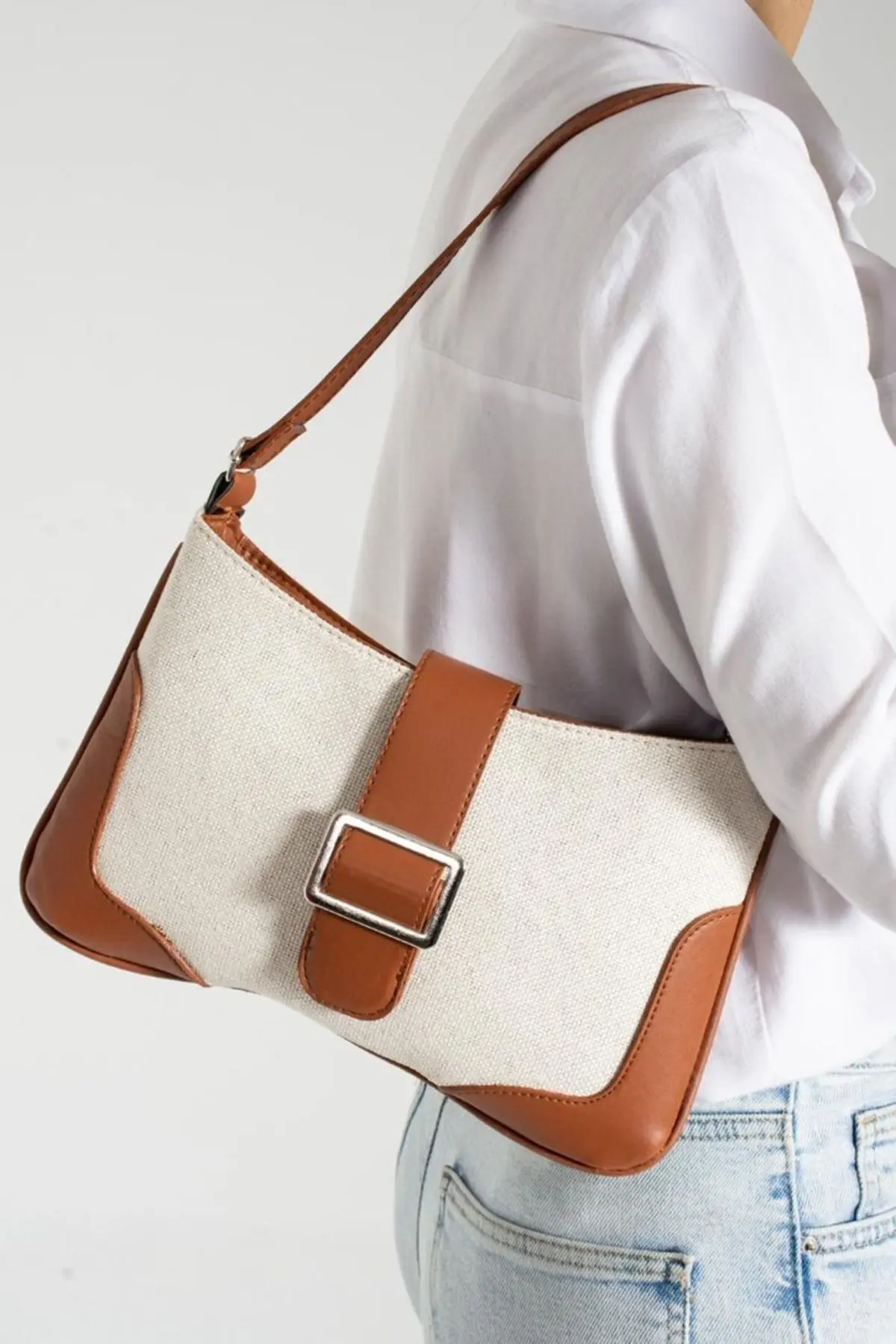 retro tasarım el ve omuz çantası