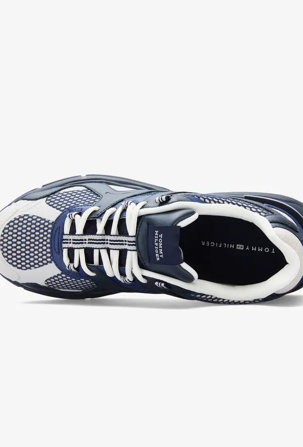 Tommy Hilfiger Runner Tech Mix Erkek Mavi Sneaker