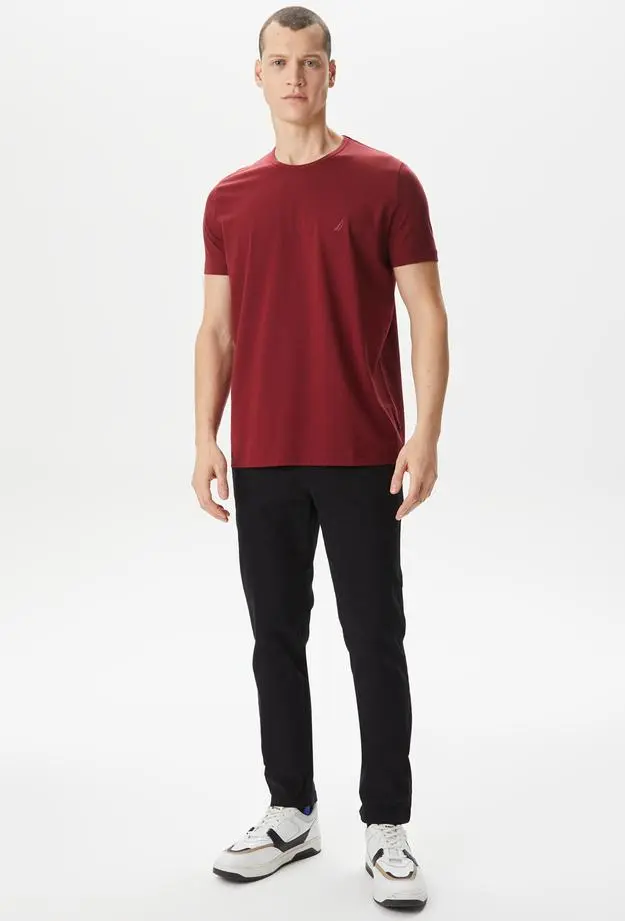 Nautica Erkek Bordo T-Shirt
