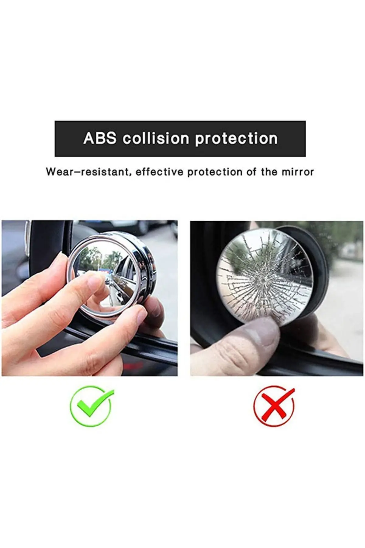 Kör Nokta Ayna Seti 2'li Araç 360° Oynar Oto Kör Nokta Aynası Dikiz Arka Yan Görüş Güvenlik Aynası