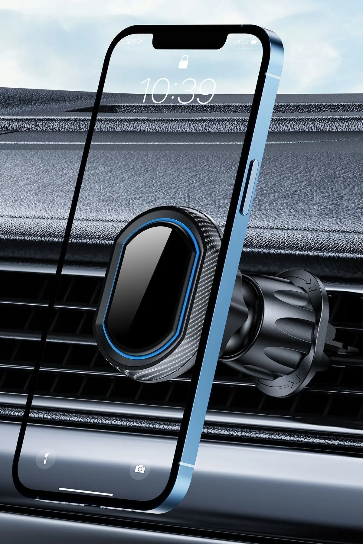 by Deji Güçlü Mıknatıslı Kancalı Araç İçi Telefon Tutucu - Havalandırma Araba Telefon Tutacağı