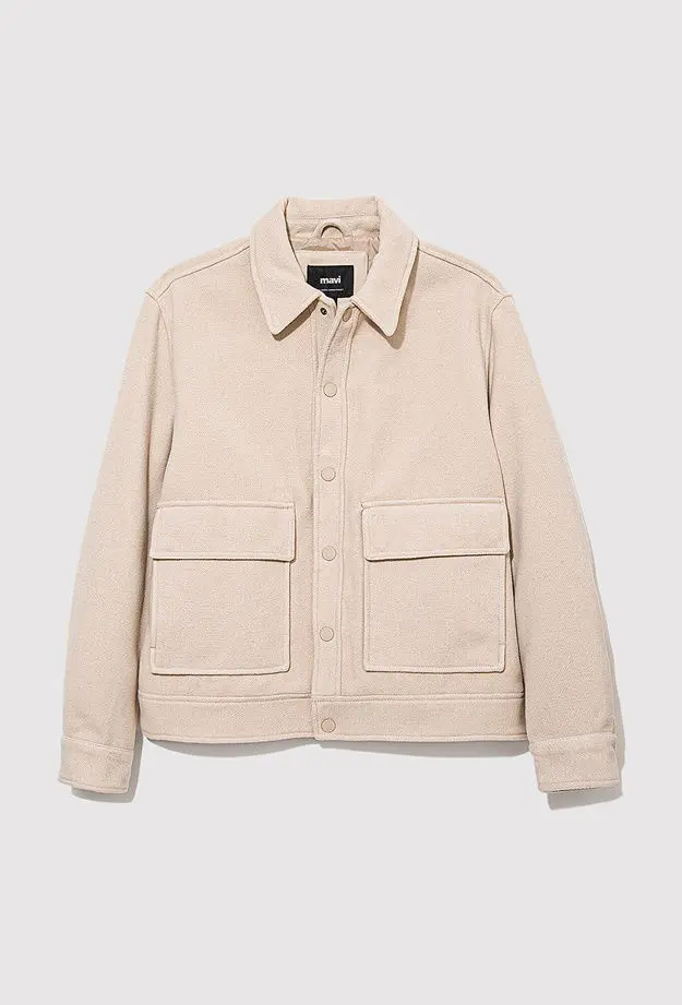 Mavi Bej Kaşe Kaban Oversize / Geniş Kesim 0110241-70134