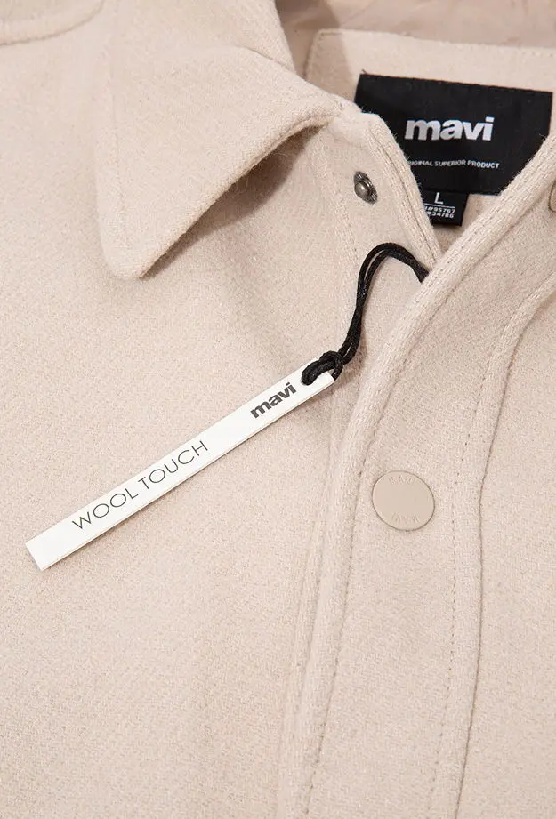 Mavi Bej Kaşe Kaban Oversize / Geniş Kesim 0110241-70134