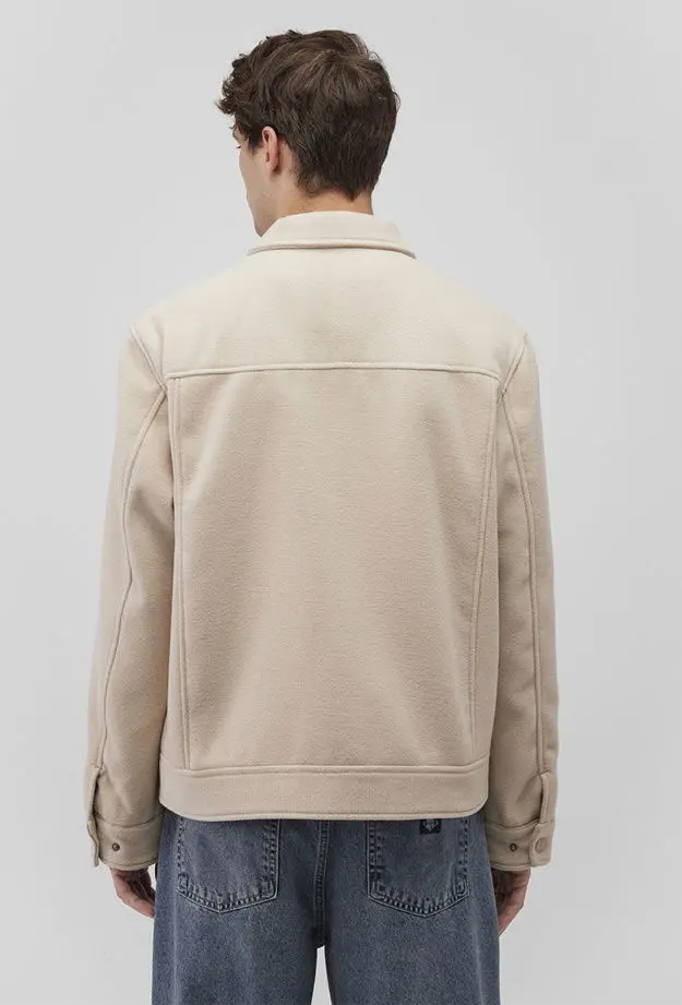 Mavi Bej Kaşe Kaban Oversize / Geniş Kesim 0110241-70134