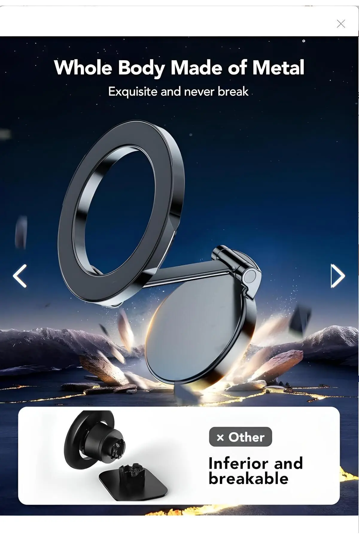 iPhone 11-12-13-14-15-15 Plus-15 Pro Max Uyumlu Magsafe Manyetik Mıknatıslı Araç İçi Telefon Tutucu