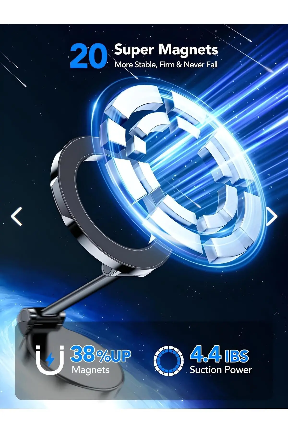 iPhone 11-12-13-14-15-15 Plus-15 Pro Max Uyumlu Magsafe Manyetik Mıknatıslı Araç İçi Telefon Tutucu