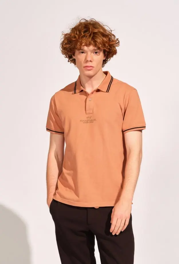 Ruck&Maul Kiremit Rengi Erkek Polo Tişört