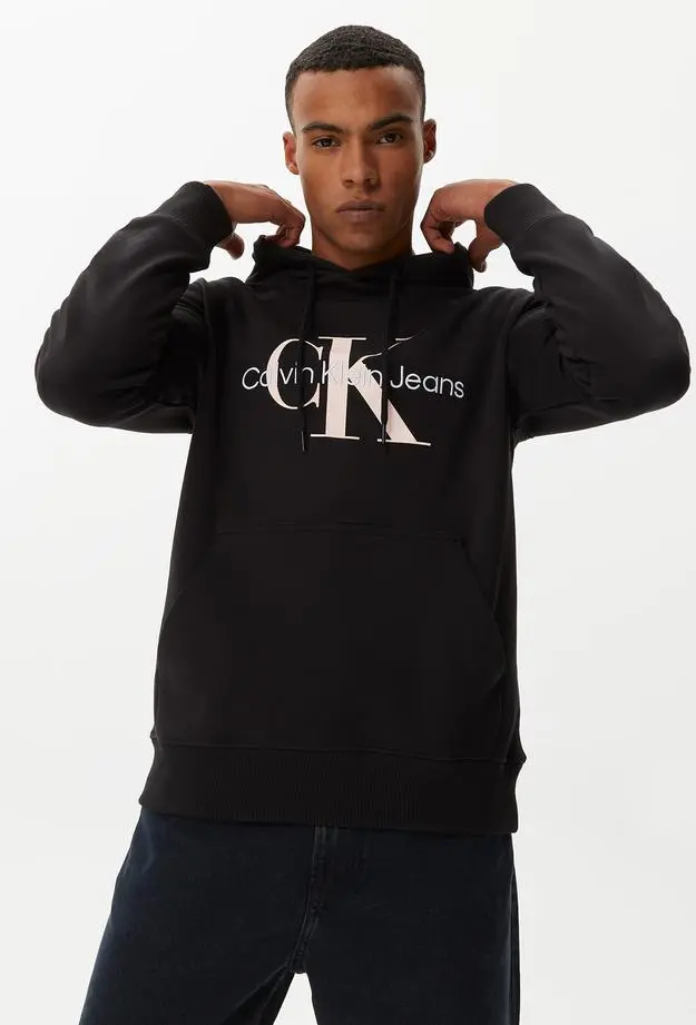 Calvin Klein Jeans Calvin Klein Seasonal Monologo Regular Siyah Erkek Sweatshirt