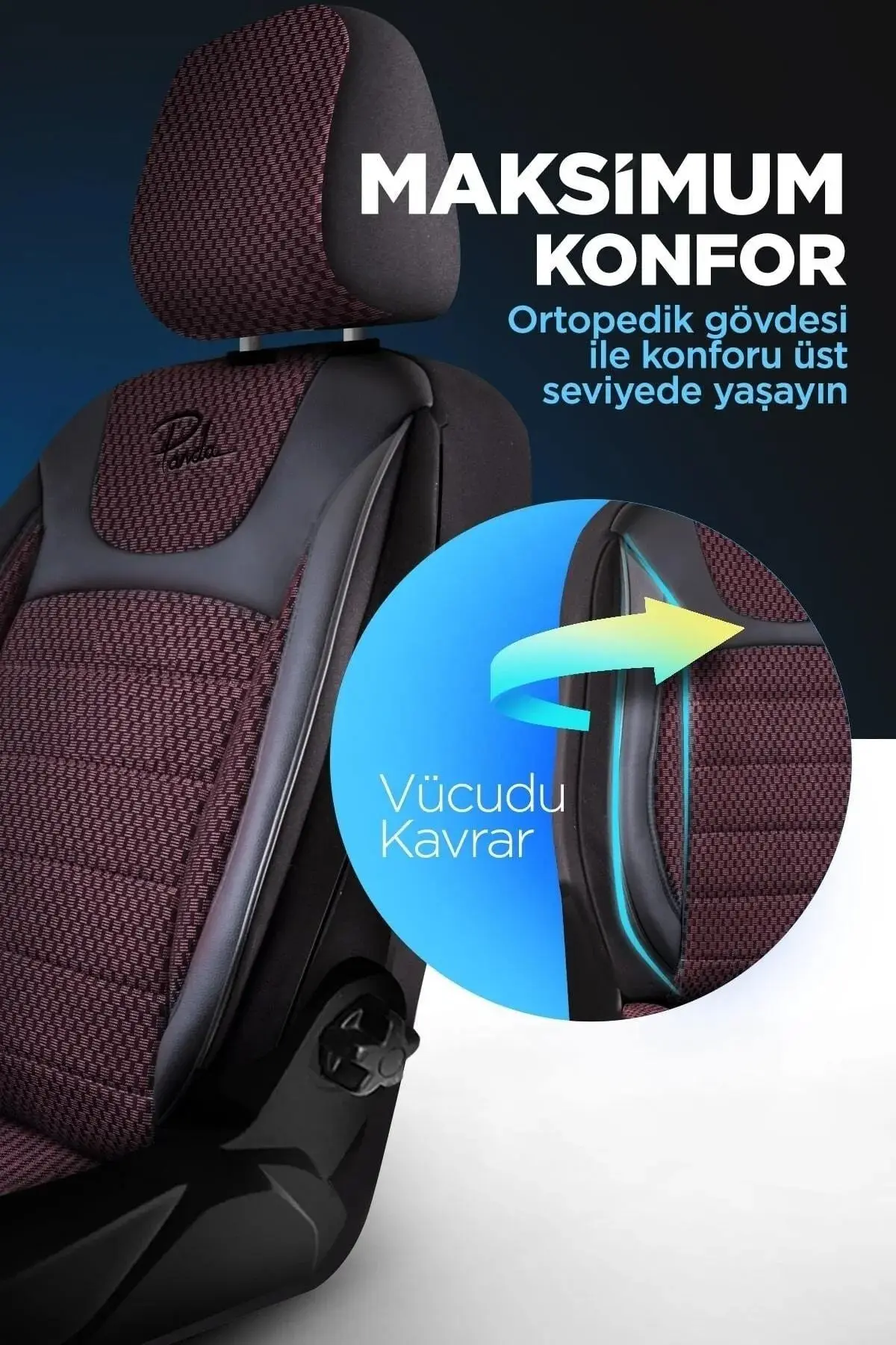PANDA PRESTİJ SERİSİ DOKUMA KUMAŞ OTO KOLTUK KILIFI TAM SET