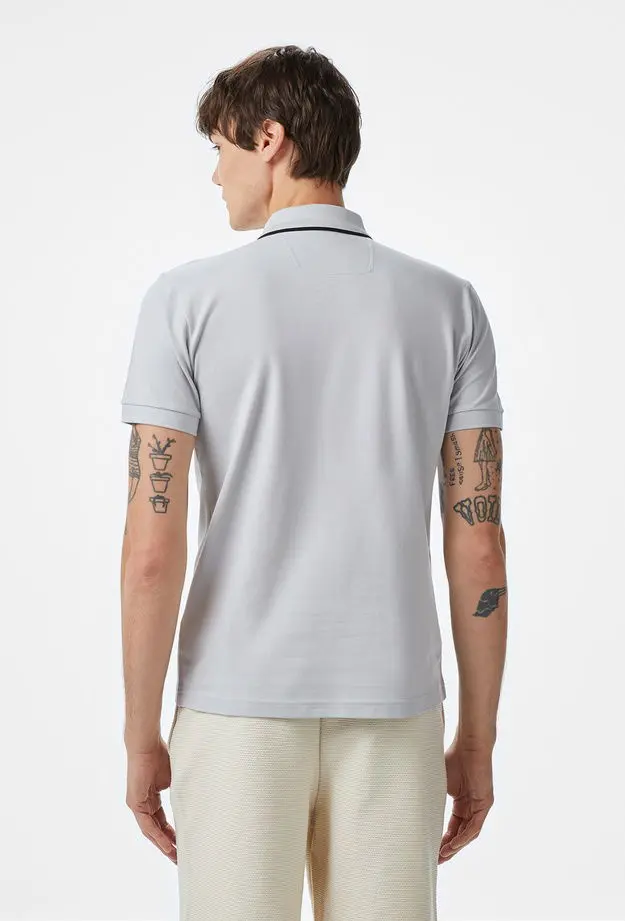 Boss Philix Tape Erkek Gri Polo
