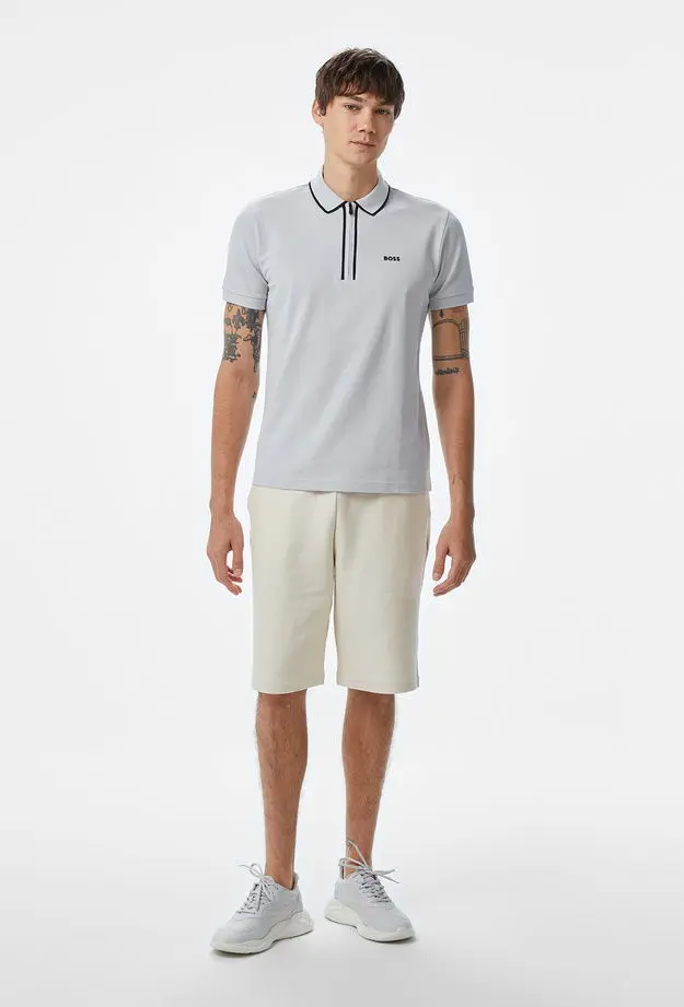 Boss Philix Tape Erkek Gri Polo
