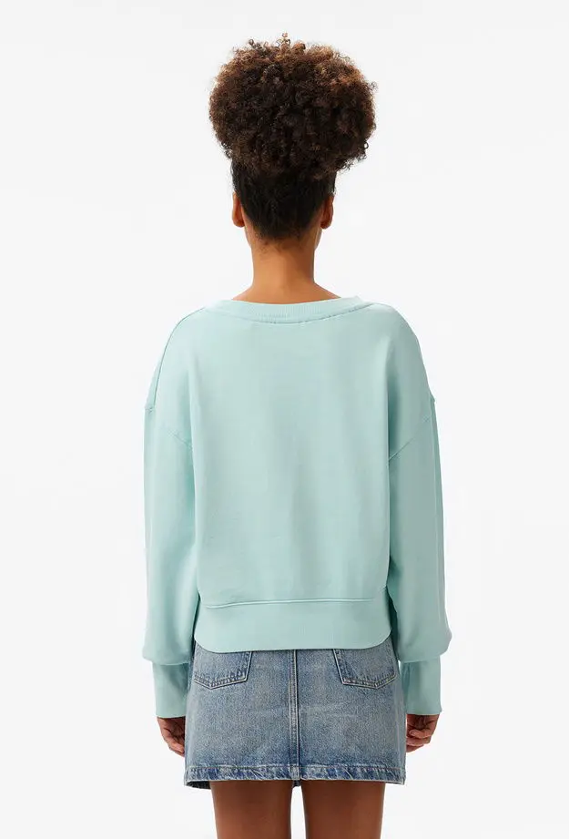 Boss Elay Stonebadge Kadın Mavi Sweatshirt