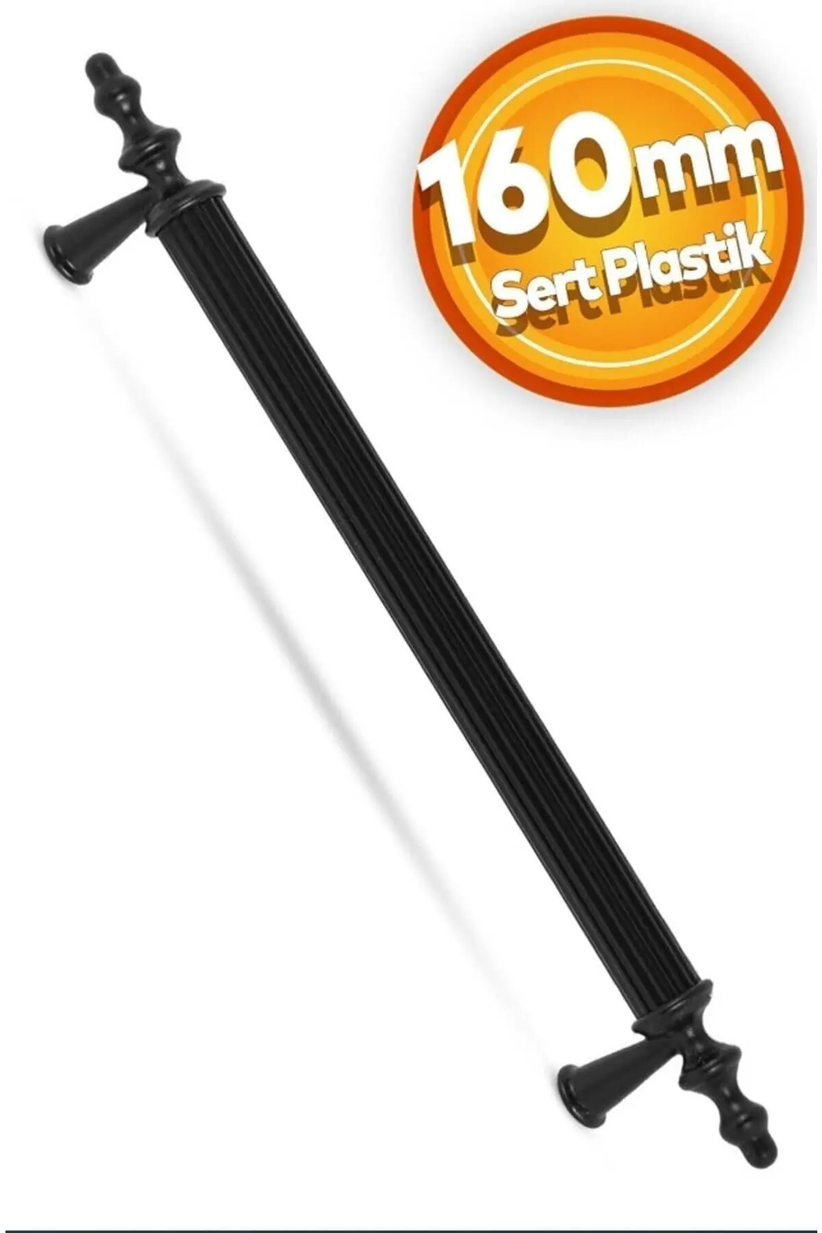 HİLAL AKS Kumru 160 Mm Mat Siyah Çekmece Dolap Mobilya Kulpu Polimer Sert Plastik 160kumrusiyahh