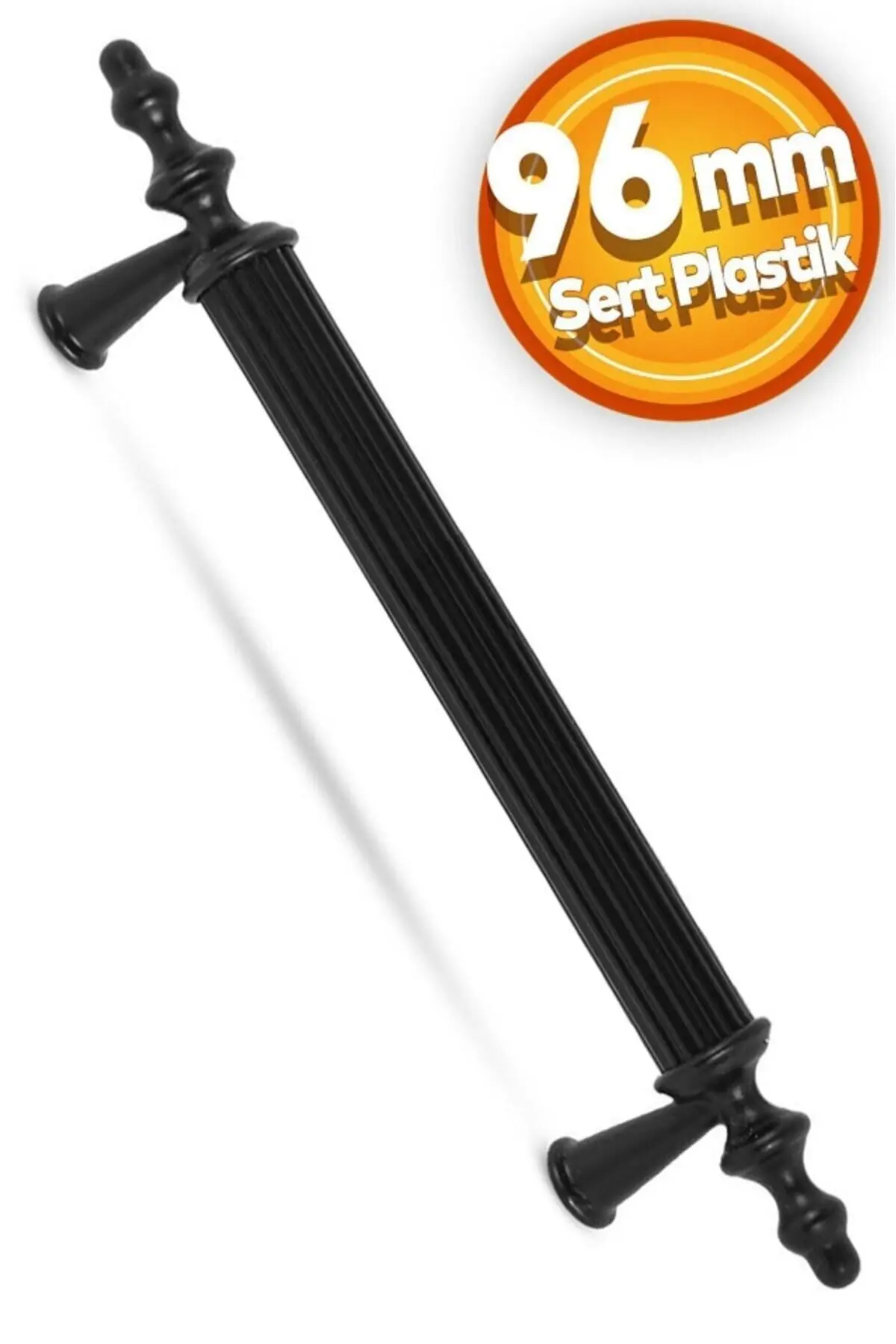 HİLAL AKS Kumru 96 Mm Mat Siyah Çekmece Dolap Mobilya Kulp Sert Polimer