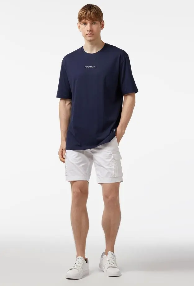 Nautica Erkek Lacivert Oversize T-Shirt