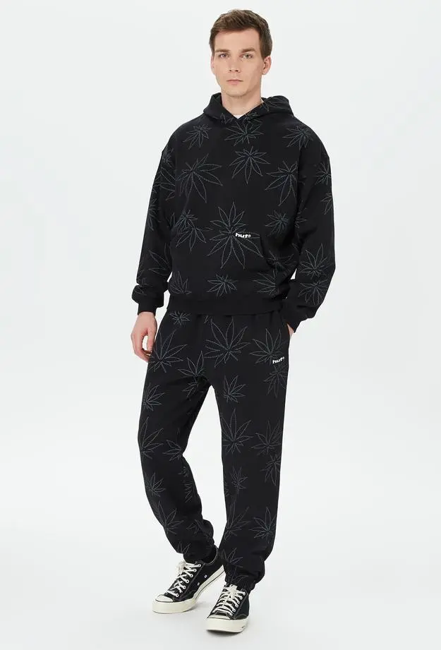 HUF HUF Plantlife Polar Erkek Siyah Eşofman Altı