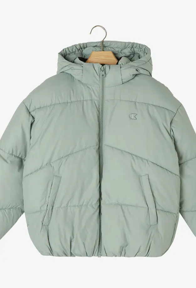 Calvin Klein Jeans Calvin Klein Jeans Short Puffer Çocuk Yeşil Ceket