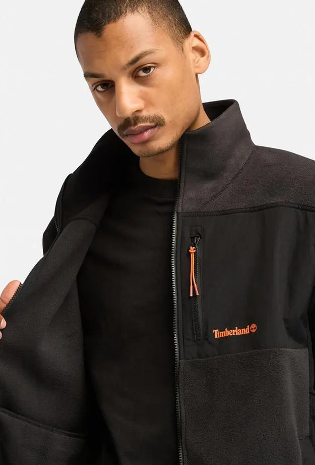 Timberland Polartec Mix Medıa Full Zıp Erkek Siyah Ceket