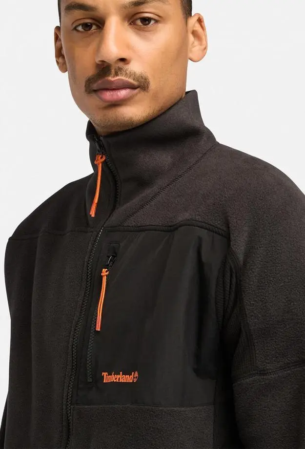Timberland Polartec Mix Medıa Full Zıp Erkek Siyah Ceket