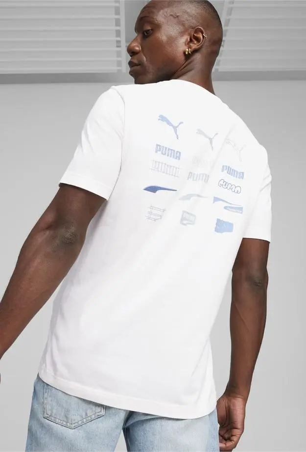 Puma Brand Love Graphic Erkek Beyaz T-Shirt