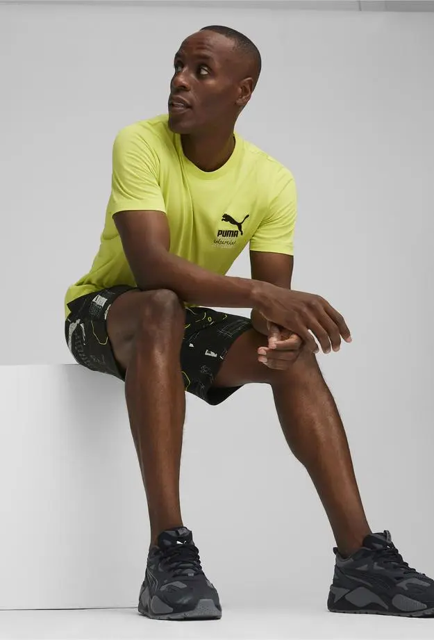 Puma Brand Love Graphic Erkek Sarı T-Shirt