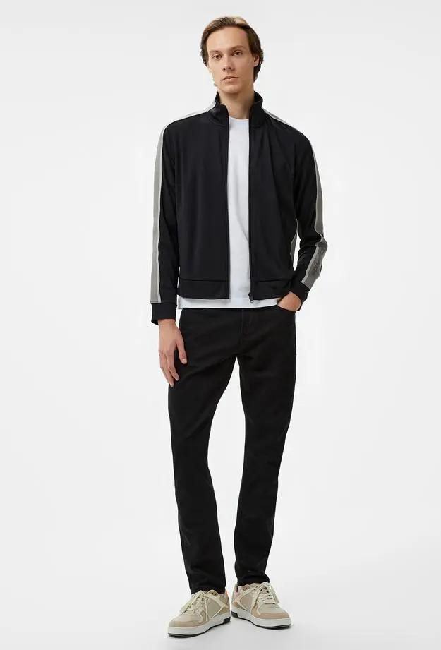 Calvin Klein Full Zip Erkek Siyah Sweatshirt