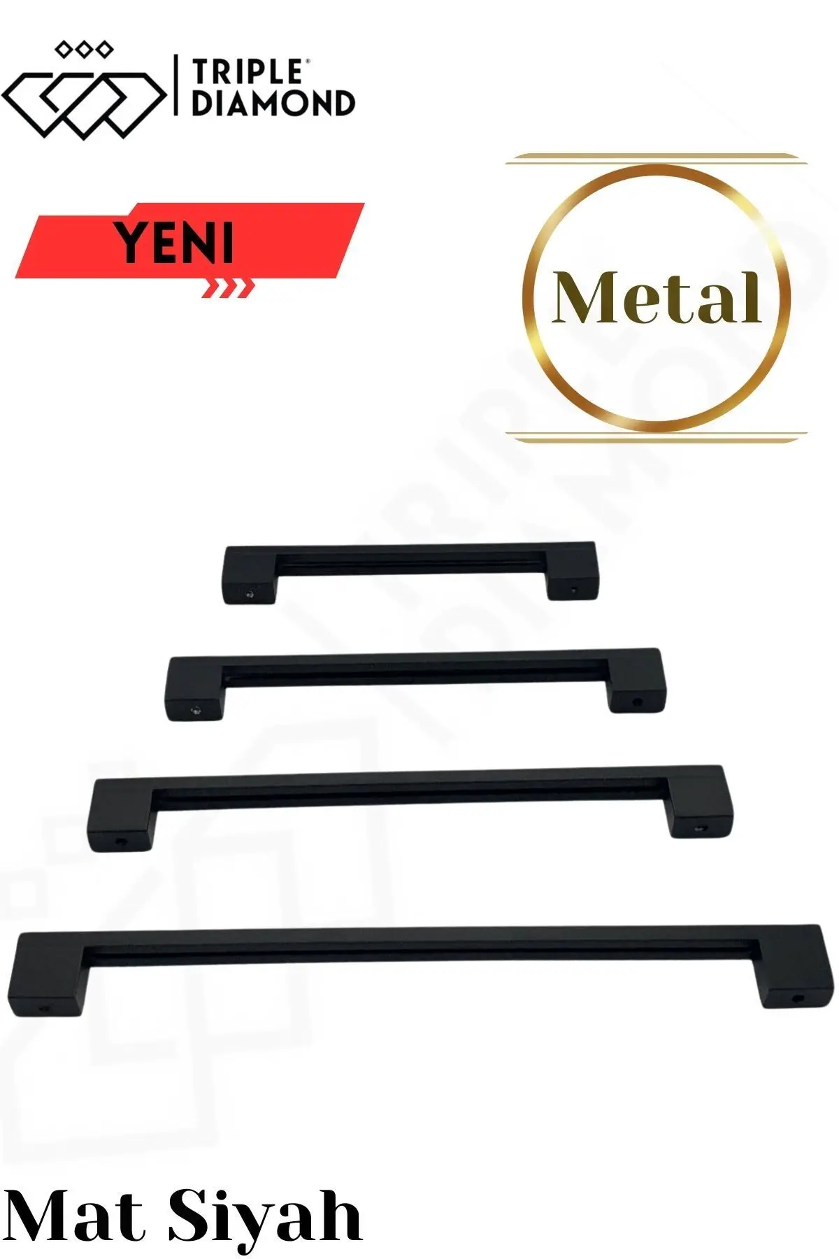 128 mm Metal Siyah Çekmece Kulpları Dolap Mutfak Mobilya Kulpu 1 Adet ( 12.8 cm )