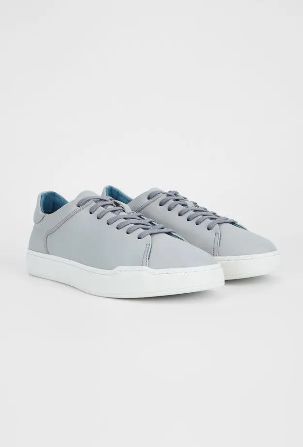 Valmenti Erkek Gri Hakiki Deri Sneakers & Spor Ayakkabı
