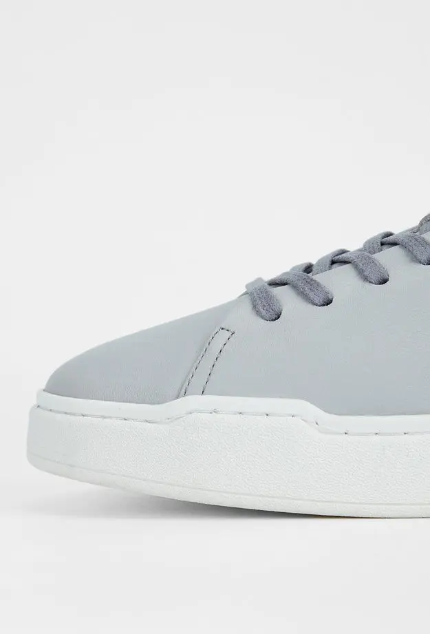 Valmenti Erkek Gri Hakiki Deri Sneakers & Spor Ayakkabı