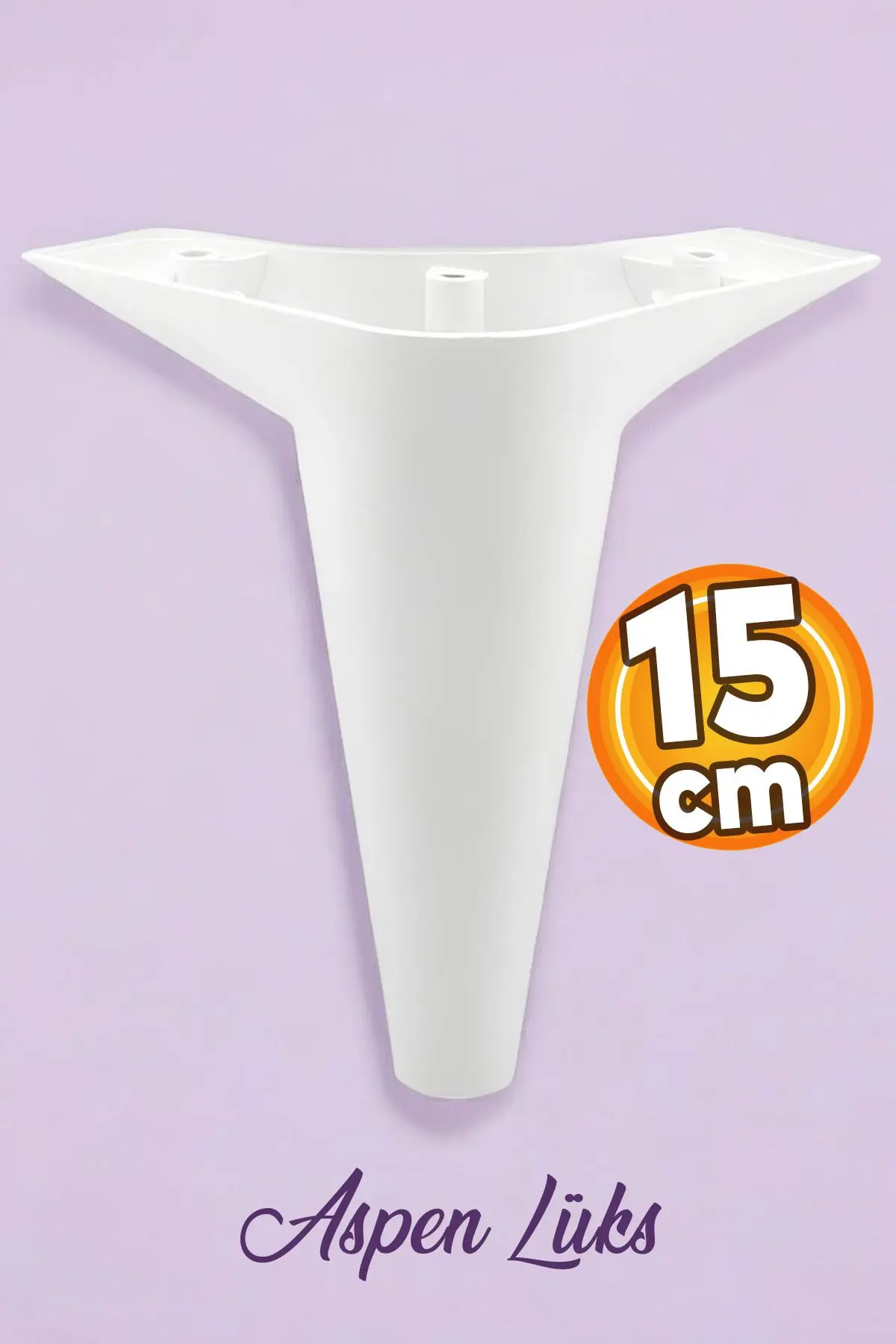 Badem10 Aspen Lüks Mobilya Kanepe Koltuk Tv Ünitesi Baza Yükseltici Ayağı Ayakları 15 Cm Beyaz Ayak