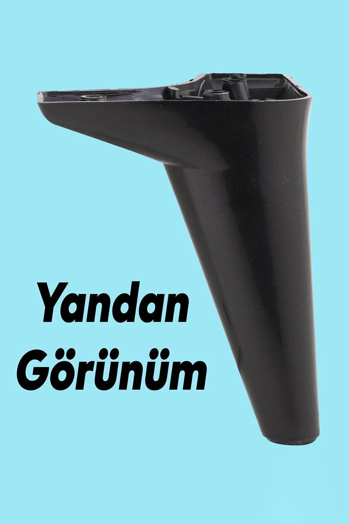 Aspen Lüks Mobilya Kanepe Koltuk Sehpa Tv Ünitesi Ayağı Ayakları 15 Cm Siyah Baza Ayak (4 ADET)