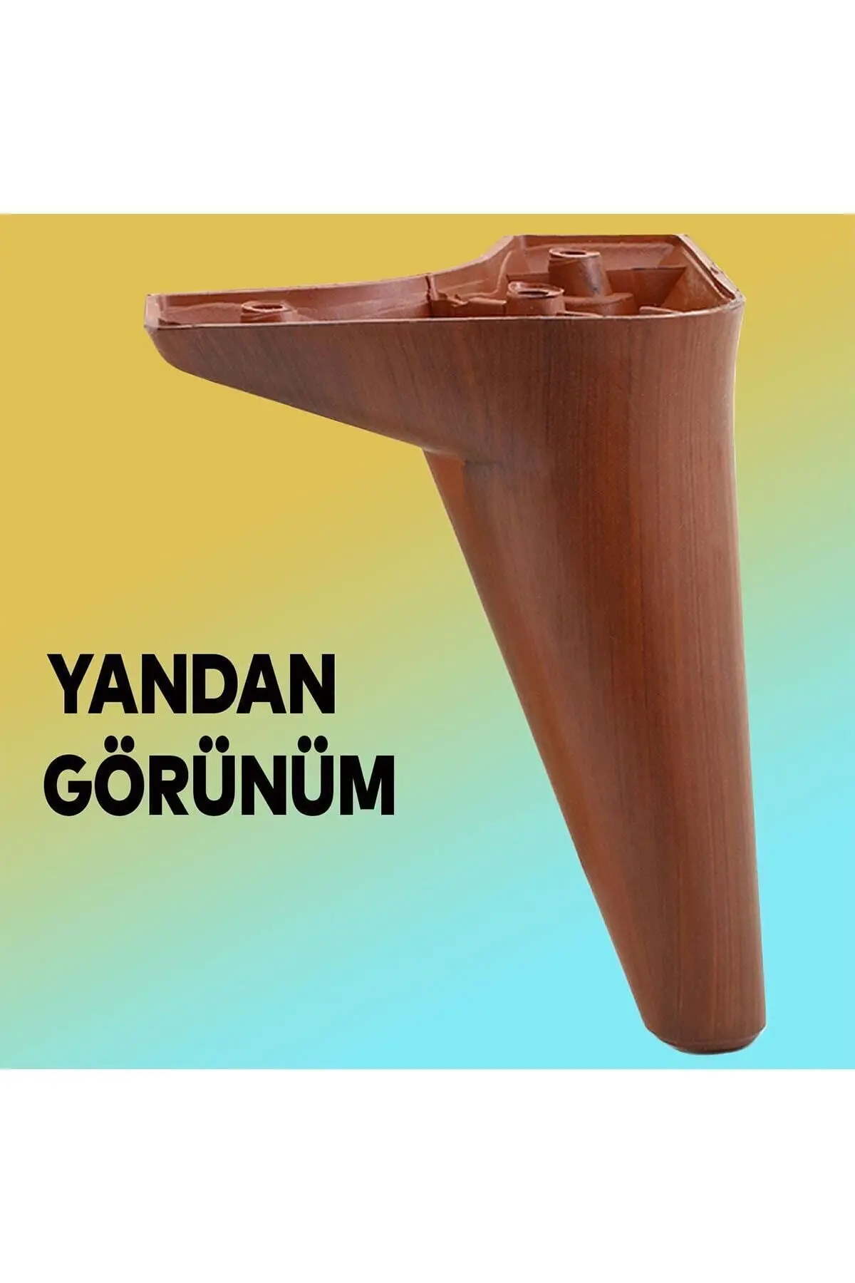 Aspen Lüks Mobilya Kanepe Koltuk Tv Ünitesi Baza Ayağı Ayakları 15 Cm Ahşap Desenli Ayak (4 ADET)