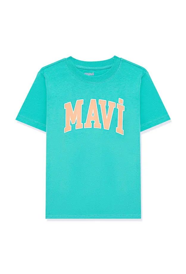 Mavi Mavi Logo Baskılı Yeşil Tişört Regular Fit / Normal Kesim 7610109-71724