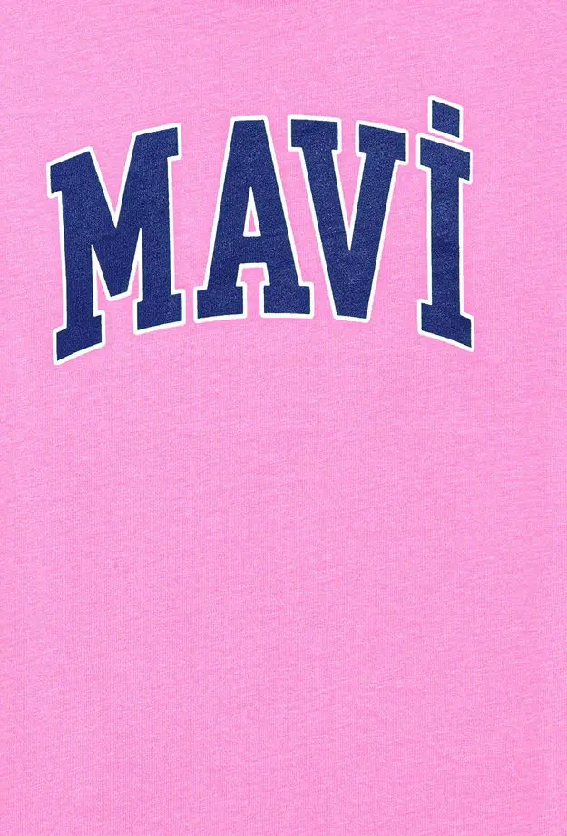 Mavi Mavi Logo Baskılı Pembe Tişört Regular Fit / Normal Kesim 7610109-71033