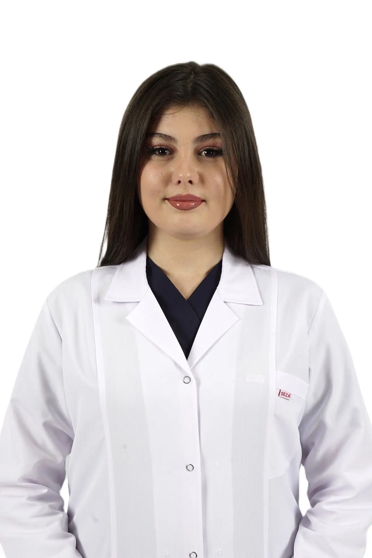 Gömlek Yaka Orta Boy Beyaz Önlük Kadın Doktor Öğretmen Hemşire Laboratuvar Önlüğü