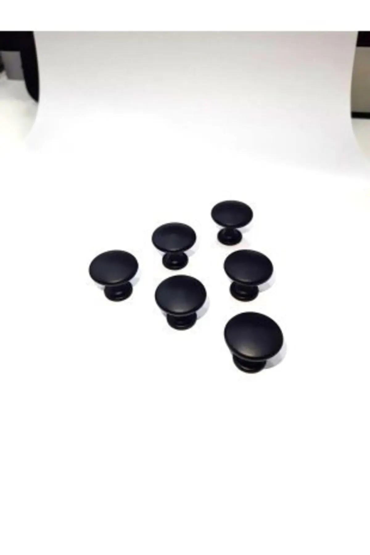 Siyah Dolap Tek Vidalı Kulp Mat Siyah Çekmece Vestiyer Mobilya