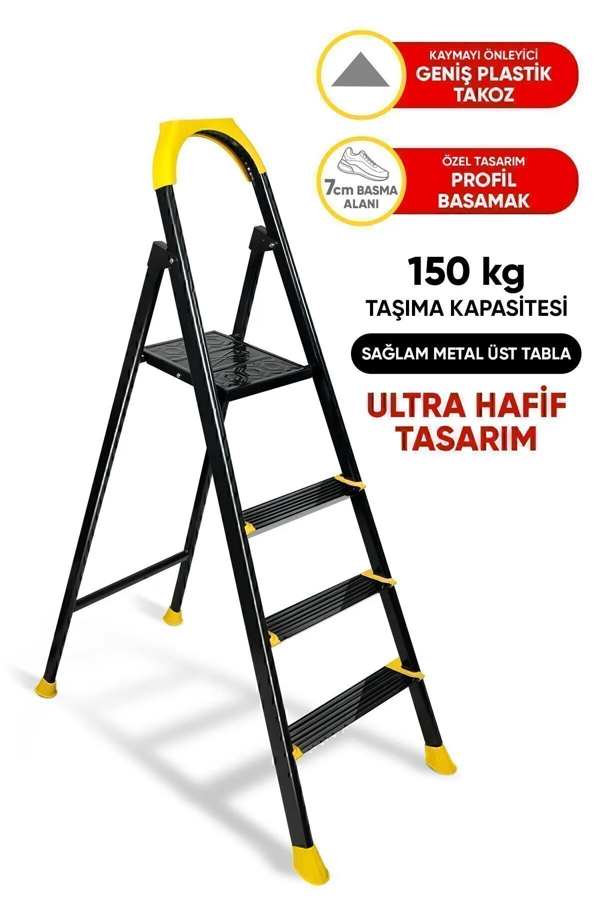 Hardy 3 1 Basamaklı Özel Tasarım Hafif Merdiven