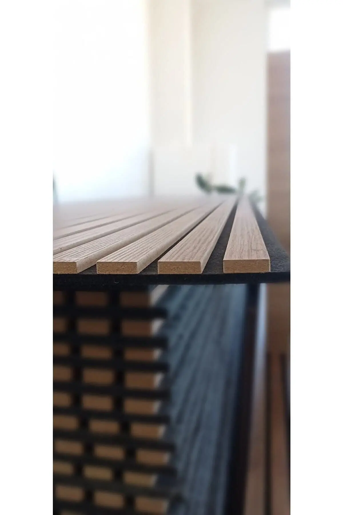 Mod14 60x245 Cm Ceviz Rengi Akustik Ahşap Duvar Paneli