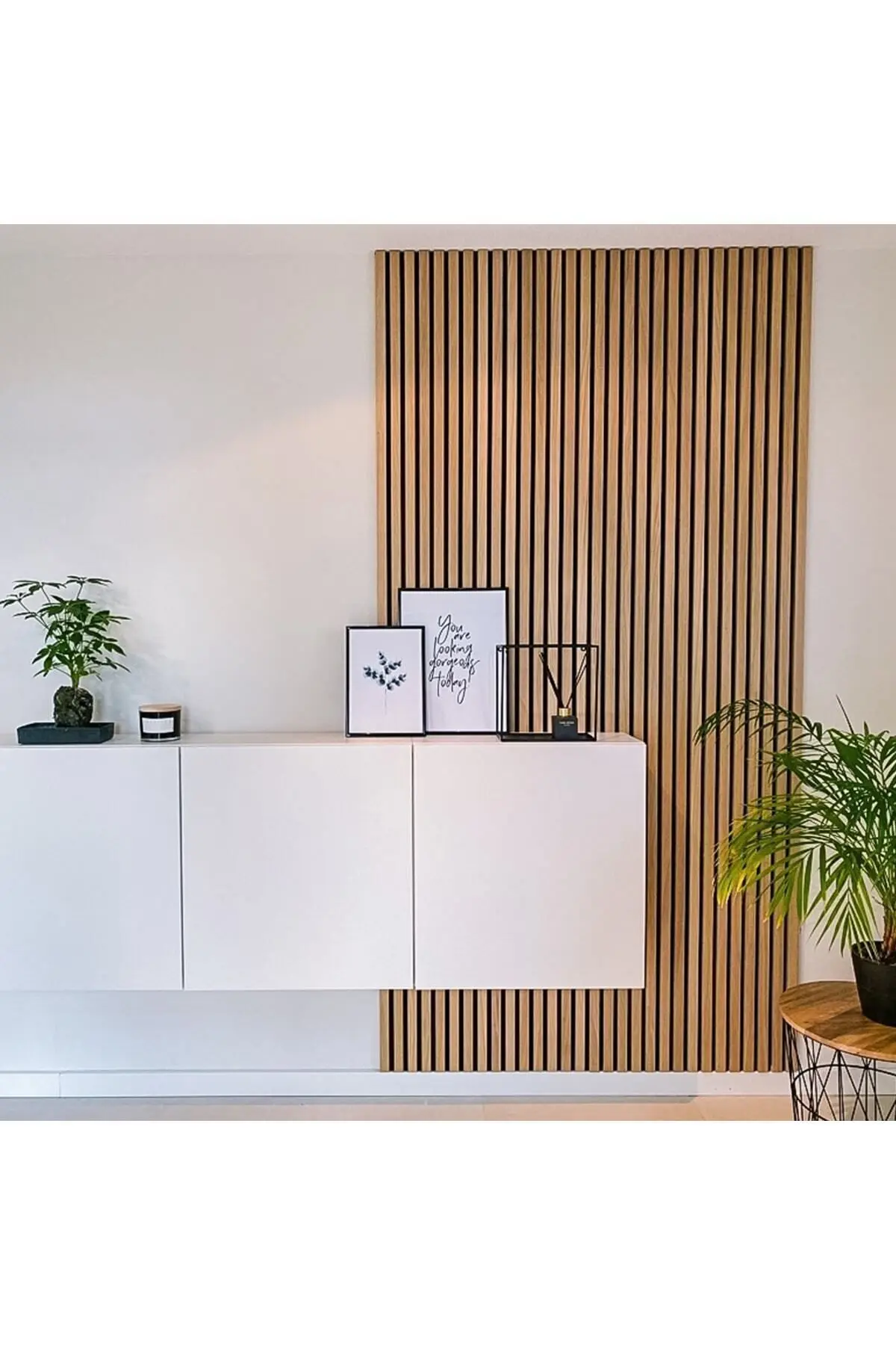 Mod14 60x245 Cm Ceviz Rengi Akustik Ahşap Duvar Paneli