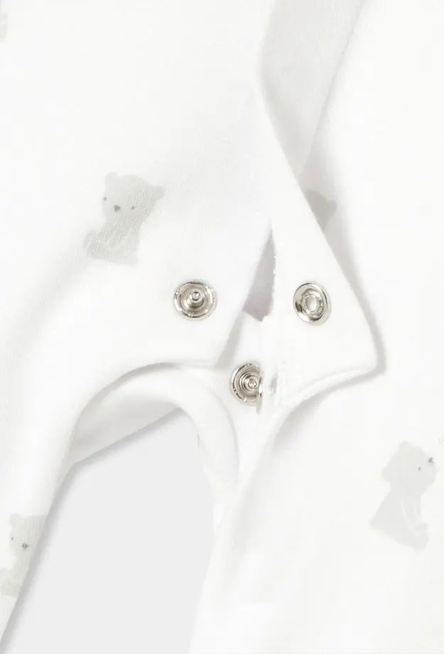 Jacadi Paris Yenidoğan Erkek Bebek Interlok Örgü Desenli Tulum