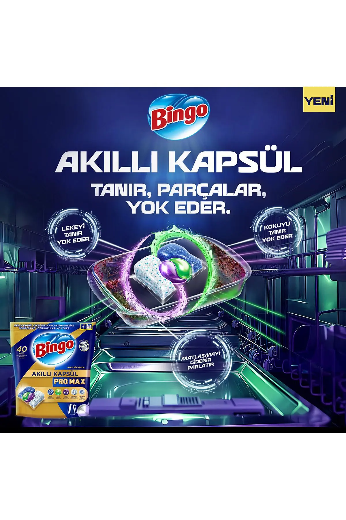 Akıllı Kapsül Pro Max Bulaşık Makinesi Deterjanı Tableti 60'lı